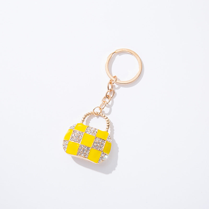 Wholesale Alloy Diamond Bag Keychain